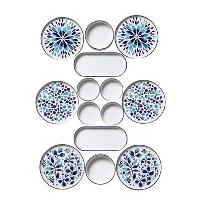 Serviciu de masă 14 buc. din ceramică – Hermia
