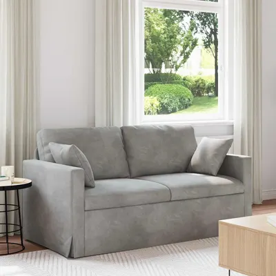 vidaXL Canapea Gri deschis 158 x 78 x 80 cm Catifea