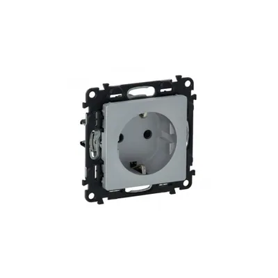 2P+E priza Valena Life - automatic terminals - German standard - 16 A 250 V~ - alu