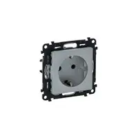 2P+E priza Valena Life - automatic terminals - German standard - 16 A 250 V~ - alu