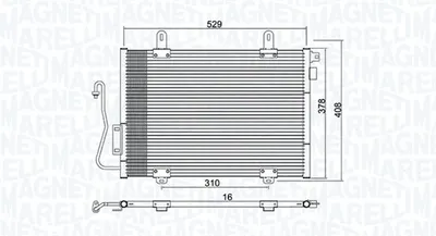 Radiator AC condensator potrivit RENAULT CLIO II 1.2-2.0 09.98