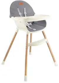 Scaun de masă pentru copii 2 în 1 MoMi - Reki, Grey