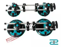 Sistem de fixare si ajustare cu 2 ventuze cu vaccum, 150mm (detasabile) pt. placi ceramice - BIHUI-LFTSA6