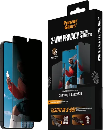 PanzerGlass sticlă protector – 2-Way Privacy, Galaxy S26