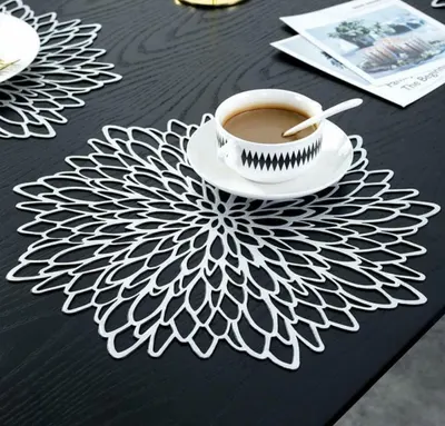 Covoraș de hrănire Morello - Silver Hibiscus, 38 cm