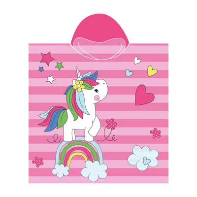 Poncho de Baie Unicorn Copii