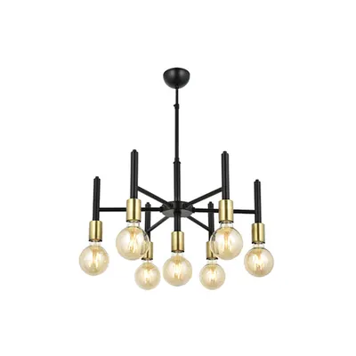Lustra Arella 7XE27, negru, Oktay