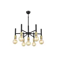 Lustra Arella 7XE27, negru, Oktay