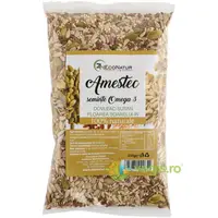 Amestec de Seminte Omega 3 (In, Susan, Dovleac, Seminte de Floarea Soarelui) 250g