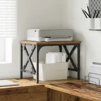 vidaXL Suport pentru imprimantă Lemn vechi 40 x 30 x 31 cm