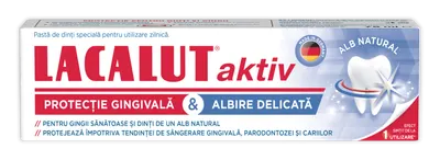 Pasta de dinti Aktiv protectie gingivala si albire delicata, 75ml, Lacalut