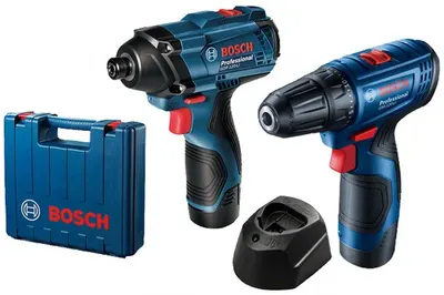 Surubelniță și cheie impact cu acumulator Bosch - Professional, GSR 120-LI, 2х2Ah baterii, încărcător și carcasă