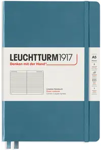 Agenda Leuchtturm1917 Rising Colors - A5, pagini liniate, Ston Blue