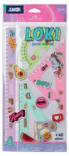 Set de instrumente de desen tehnic Junior – Pastel, 4 piese