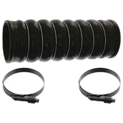 Furtun Intercooler (85mm 91mmx270mm, negru, cu cleme) potrivit MERCEDES ACTROS MP4 MP5, ANTOS, AROCS, ATEGO 3, CITARO 2, ECONIC 2, INTEGRO (O 550), INTOURO 471.943-OM936.974 07.11