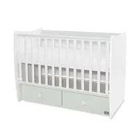 Patut balansoar Lorelli Matrix White Milky Green, transformabil, 60x120 cm