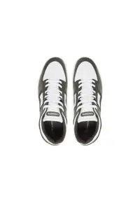 Pantofi sport barbati - 749SMA0037 - Piele naturala - 46 EU - Alb/Verde - Alb/Verde