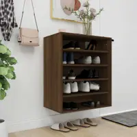 Gossi pantofar, stejar maro, 60x35x70 cm, lemn prelucrat