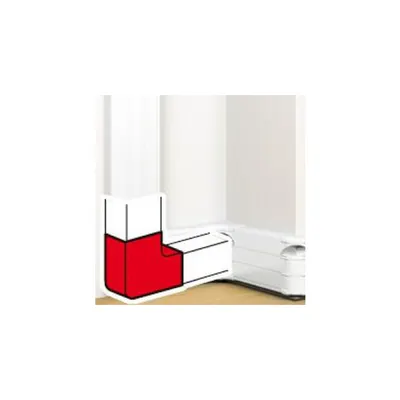 Unghi plan 90° - pentru 50x180 snap-on DLP trunking - alb
