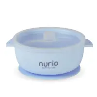 Bol din silicon cu capac Nurio - Albastru