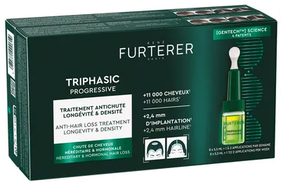 René Furterer Triphasic Fiole împotriva căderii progresive a părului, 8 x 5.5 ml