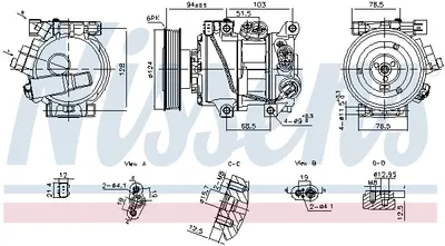 Compresor climatizare potrivit HYUNDAI ACCENT IV, SOLARIS; KIA RIO III 1.4 1.6 11.10