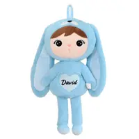 Papusa personalizata Iepuras Pufos Albastru (XL)