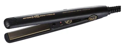 Placă de păr profesională mini Artero - Zenit Titanium XS, 200°С, acoperire de titan, negru