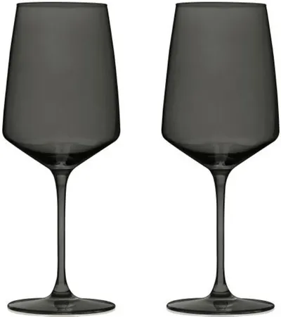 Set de 2 pahare de vin Viski - Nouveau, 650 ml, gri fumuriu