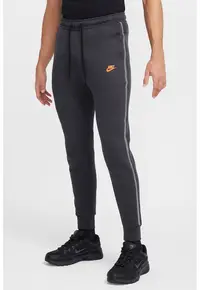 Pantaloni de trening din amestec de bumbac cu detalii fosforescente - Portocaliu/Gri antracit