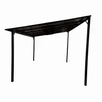 Pergola pentru terasa/gradina din otel si aluminiu KLUGMEISTER KJF5092, 360x300x250/190 cm, culoare gri