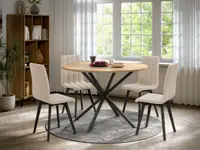 Set Masa Rotunda Spira + 4 Scaune Karma Crem