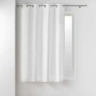 Draperie albă termoizolantă din microfibră 135x180 cm Micropolar – douceur d'intérieur