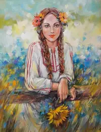 Pictură după numere MagicArt - Fată în așteptare (după originalul Miglenei Kirilova)
