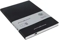 Agendă Pininfarina Flexi - Negru, rânduri largi, hârtie de piatră