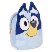 Ghiozdan gradinita mini Cerda Bluey, 22 cm, 1 compartiment, material catifelat, bleu cu galben, 33099