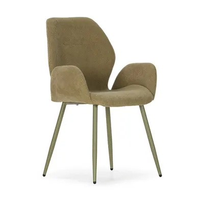 Set de scaune de sufragerie verde 2 buc. tapițat Ansu – Marckeric