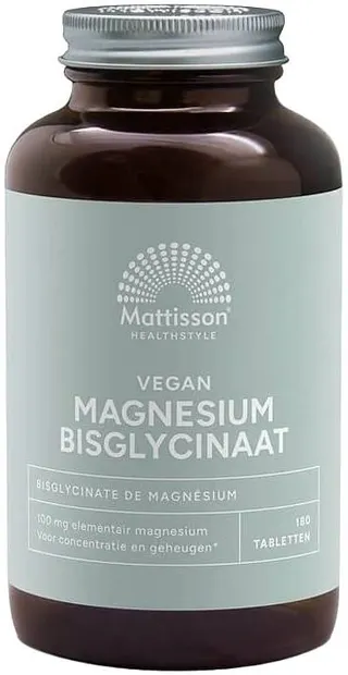 Mattisson Healthstyle Vegan Magnesium Bisglycinate, 180 tablete