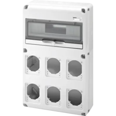 Organizator de santier Q-DIN 14 MODULE - 6 FLANSE IEC 309 16 / 32A IP44 / 67 - IP65