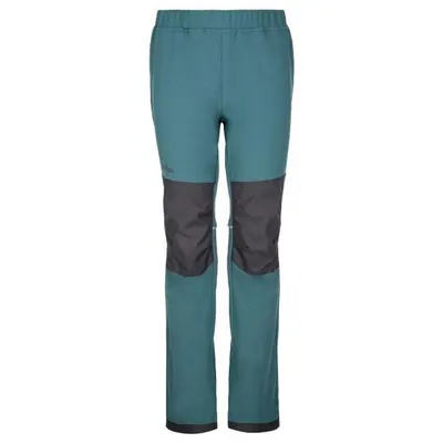 Pantaloni Softshell KILPI Rizo, Verde Inchis, Copii