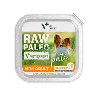 Hrana umeda pentru caini, adult, RAW PALEO PATE, curcan, Set 6 X 150 g
