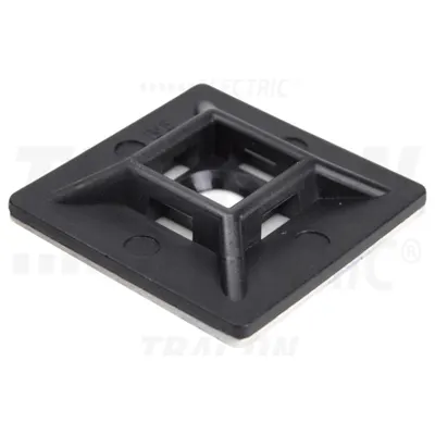 Talpa autoadeziva pt.fasete,4directii de introducere,neagra TALP281 28×28mm, d=5,7mm, PA6.6, 3M