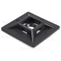 Talpa autoadeziva pt.fasete,4directii de introducere,neagra TALP281 28×28mm, d=5,7mm, PA6.6, 3M