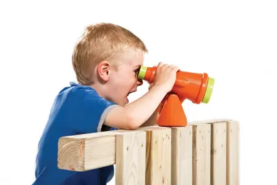Binoclu pentru spatiile de joaca orange lime green
