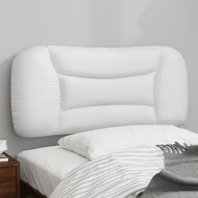 vidaXL Pernă pentru tăblie pat, Hvar, alb, 90 cm, piele artificială