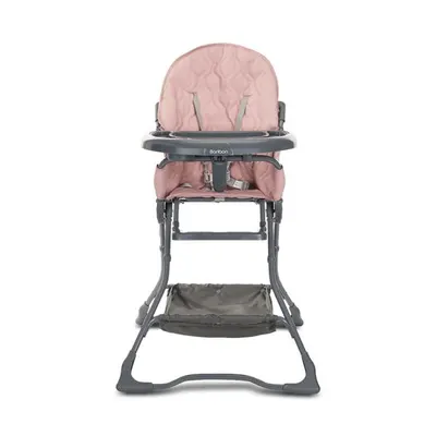 Scaun de masa pentru copii Lorelli Bonbon Rose Leather cu suport pentru picioare, cos pentru jucarii, pliere compacta, greutate admisa 15 kg