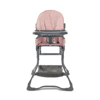 Scaun de masa pentru copii Lorelli Bonbon Rose Leather cu suport pentru picioare, cos pentru jucarii, pliere compacta, greutate admisa 15 kg