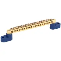 Neutral bus bars with two corner Izolators SHNI-6x9-18-U2-S