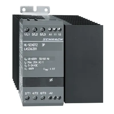 Contactor static 48-600VAC, 20A AC1/51, comanda 5-24VDC