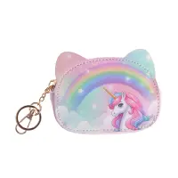 Portofel mic cu unicorn si curcubeu